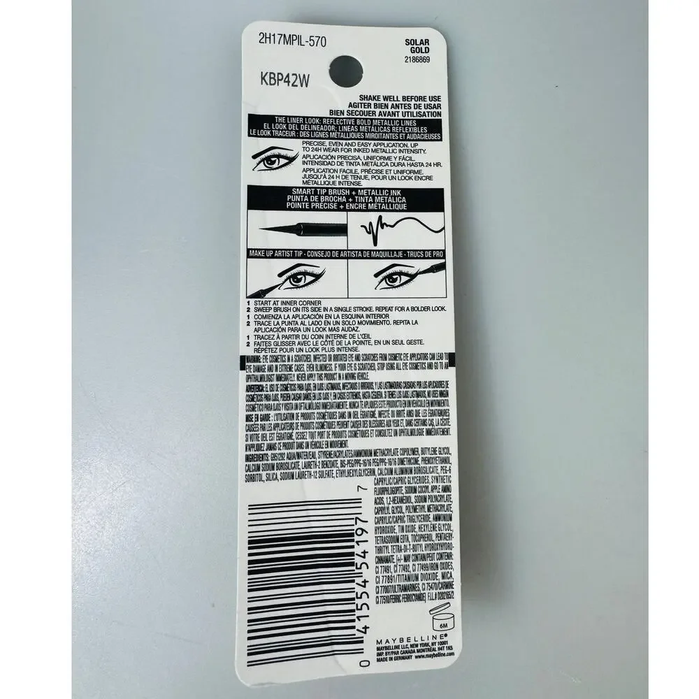Maybelline Master Precise Ink Metallic Waterproof Liquid Eyeliner 570 Solar Gold